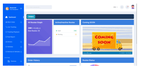 KFleet dashboard preview