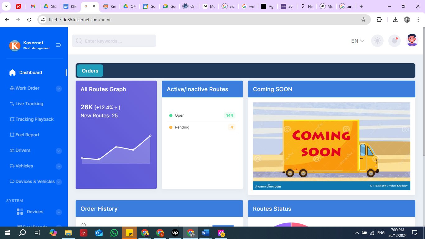 Routing dashboard